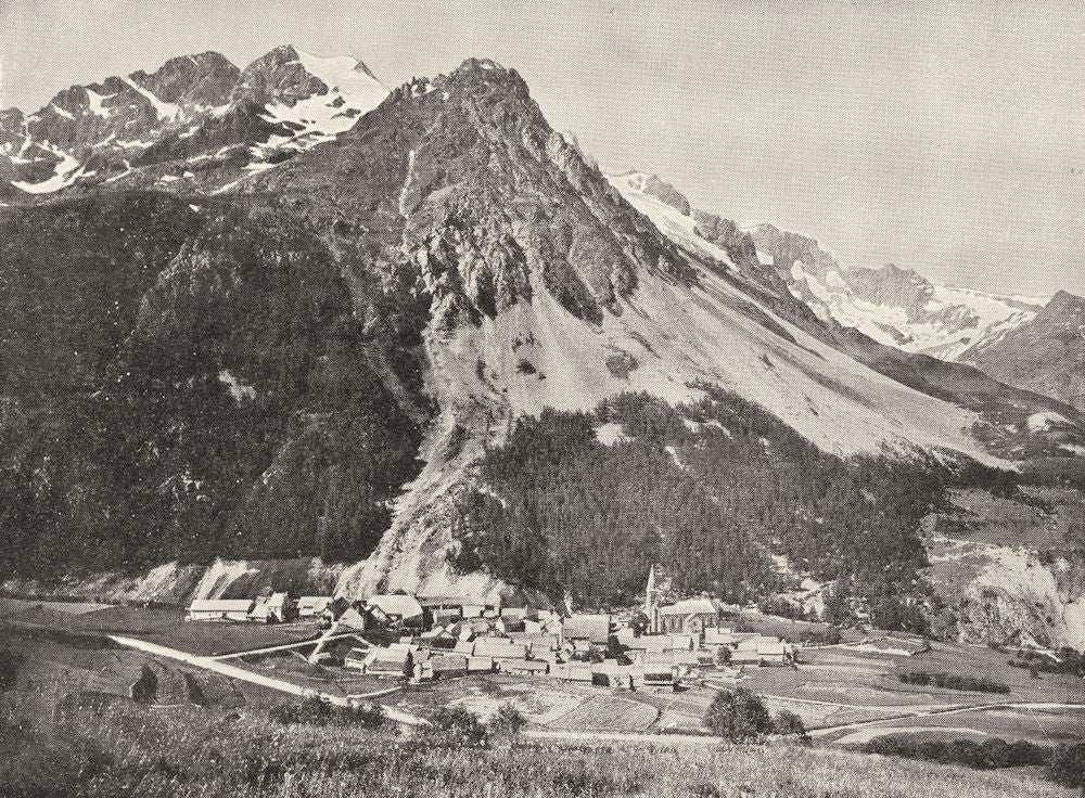 HAUTES- ALPES. Villar- d'Arène et la Meije 1900 old antique print picture